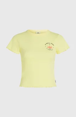 DamesO'Neill Rib T-shirt| Geel