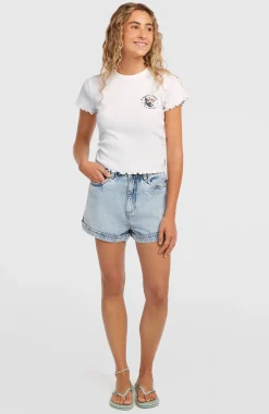 DamesO'Neill Rib T-shirt| Wit