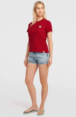 DamesO'Riginals Badge T-shirt| Rood