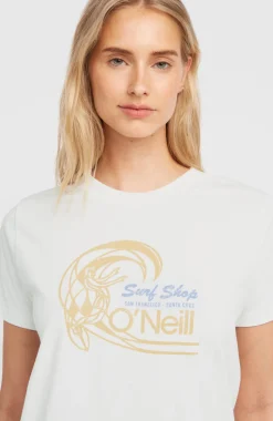 DamesO'Riginals Circle Surfer T-shirt| Wit