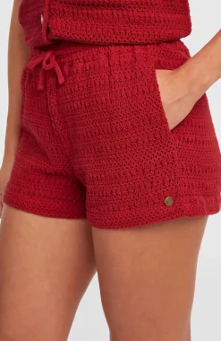 DamesO'Riginals Crochet short| Rood