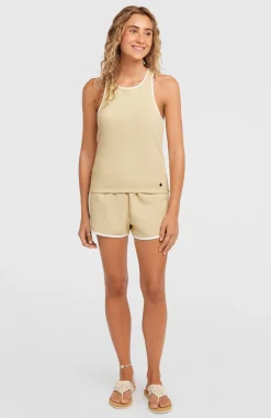 DamesO'Riginals short van gewafelde stof| Beige