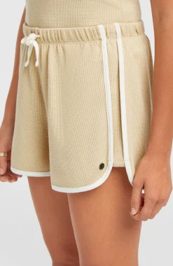 DamesO'Riginals short van gewafelde stof| Beige