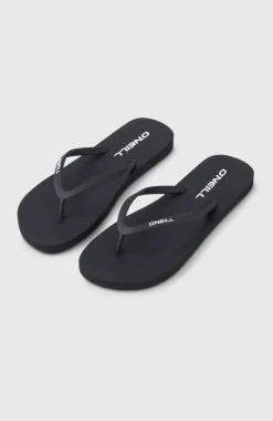 DamesProfile Small Logo slippers| Zwart