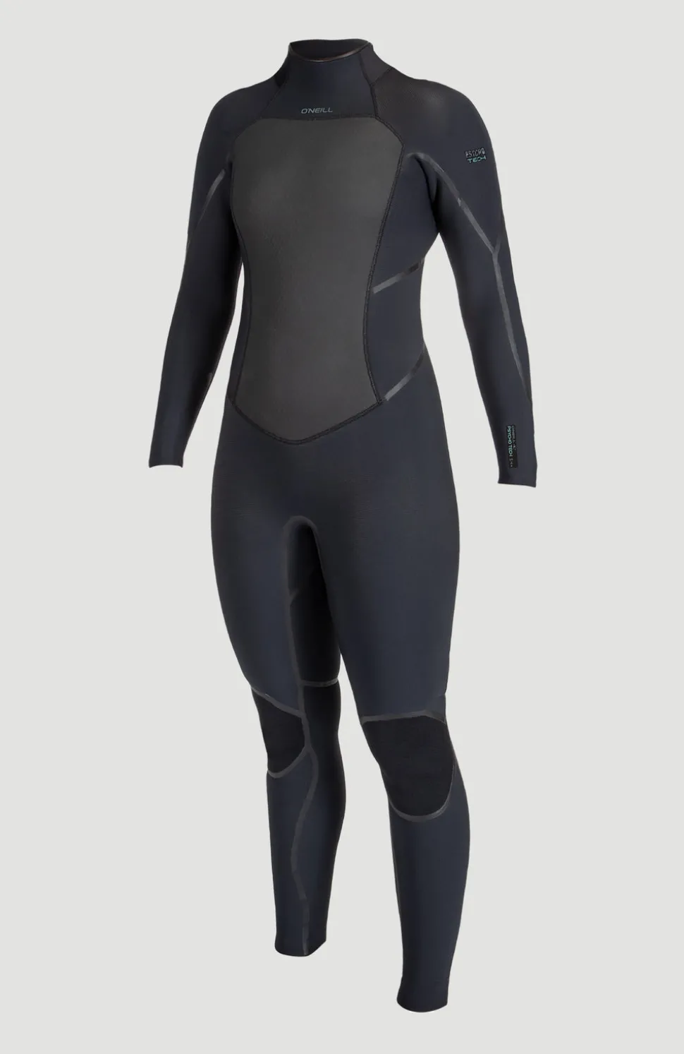 DamesPsycho Tech 5/4mm Back Zip Full Wetsuit| Zwart