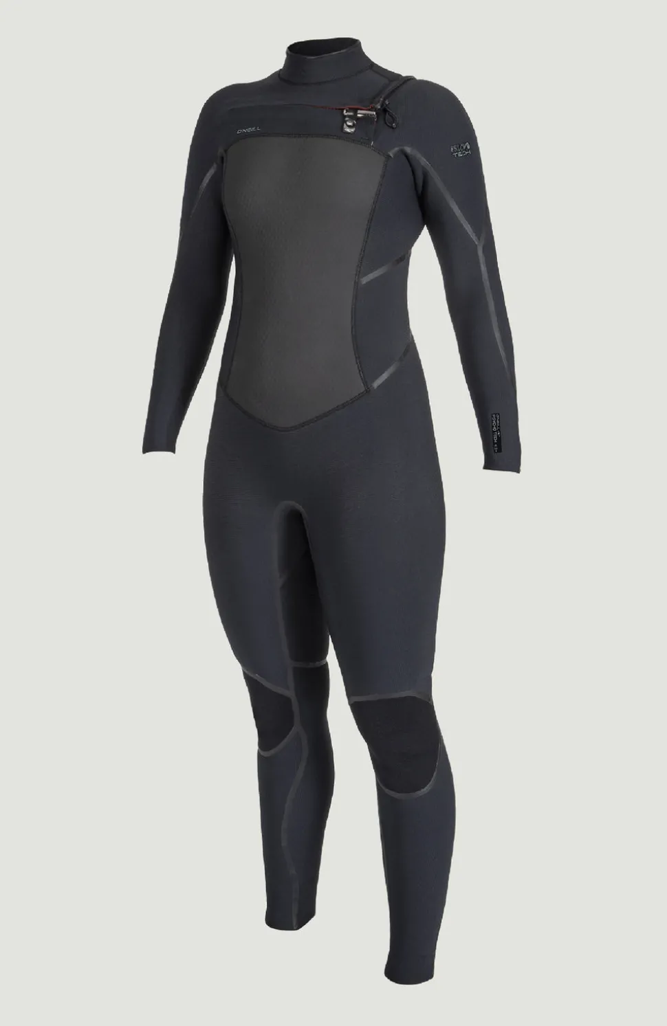 DamesPsycho Tech 5/4mm Chest Zip Full Wetsuit| Zwart