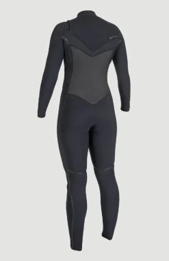 DamesPsycho Tech 5/4mm Chest Zip Full Wetsuit| Zwart