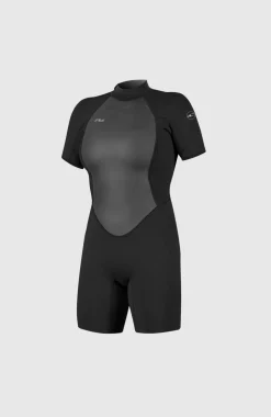 DamesReactor-2 2mm Back Zip Short Sleeve Spring Wetsuit| Zwart