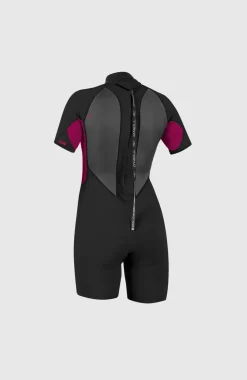 DamesReactor-2 2mm Back Zip Short Sleeve Spring Wetsuit| Zwart