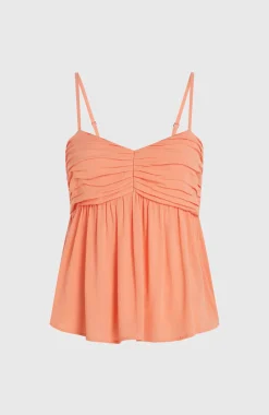 DamesReeta geweven top| Oranje