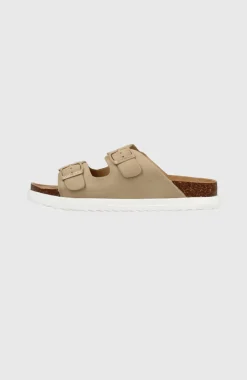DamesSandy Slider Sandalen| Bruin
