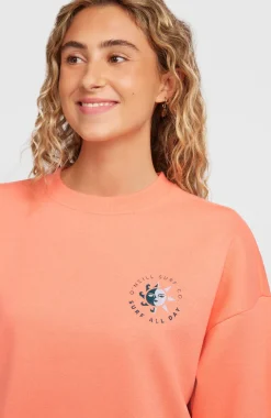 DamesSummer Musthave Crewneck sweater| Oranje