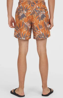 HerenCali Floral 16'' zwembroek| Oranje