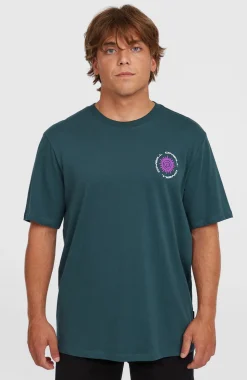HerenChest Print T-shirt| Blauw