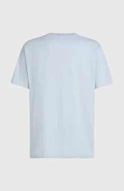 HerenChest Print T-shirt| Blauw