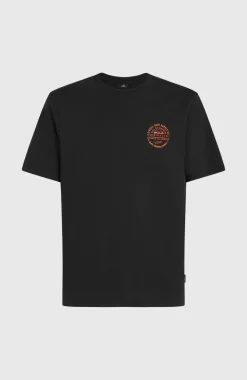 HerenChest Print T-shirt| Zwart