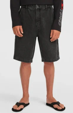 HerenEssentials Denim short| Zwart
