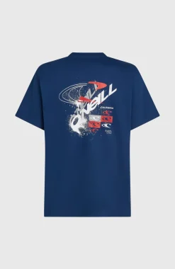 HerenEssentials 90s Graphic T-shirt| Blauw