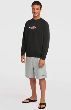 HerenEssentials 90s Logo Crew sweater| Zwart