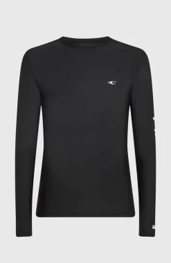 HerenEssentials uv shirt met lange mouwen| Zwart