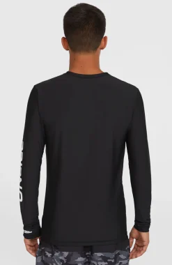 HerenEssentials uv shirt met lange mouwen| Zwart