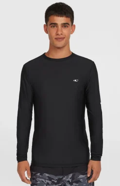 HerenEssentials uv shirt met lange mouwen| Zwart