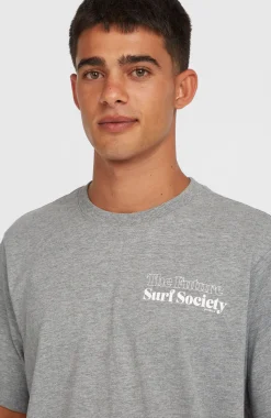 HerenFuture Surf Society T-shirt| Grijs