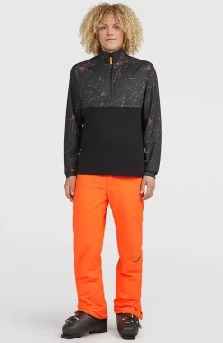 HerenFWC'Cruz Printed fleecetrui met halve rits| Zwart