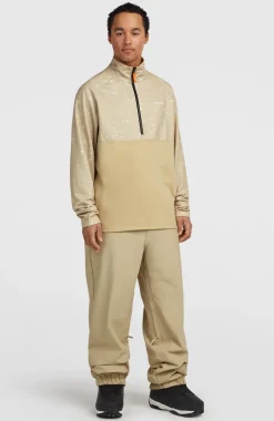 HerenFWC'Cruz Printed fleecetrui met halve rits| Beige