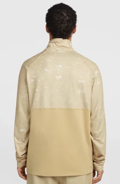 HerenFWC'Cruz Printed fleecetrui met halve rits| Beige