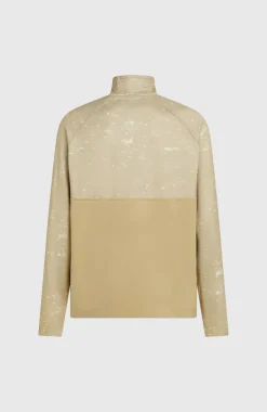 HerenFWC'Cruz Printed fleecetrui met halve rits| Beige