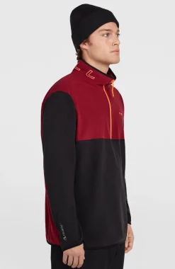HerenFWC'Cruz Triple Polartec® fleecetrui met halve rits| Rood Mix