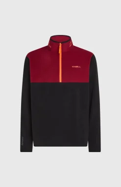 HerenFWC'Cruz Triple Polartec® fleecetrui met halve rits| Rood Mix