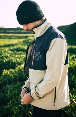 HerenFWC'Peak Polartec® Hyperfleece vest met volledige rits| Beige Mix