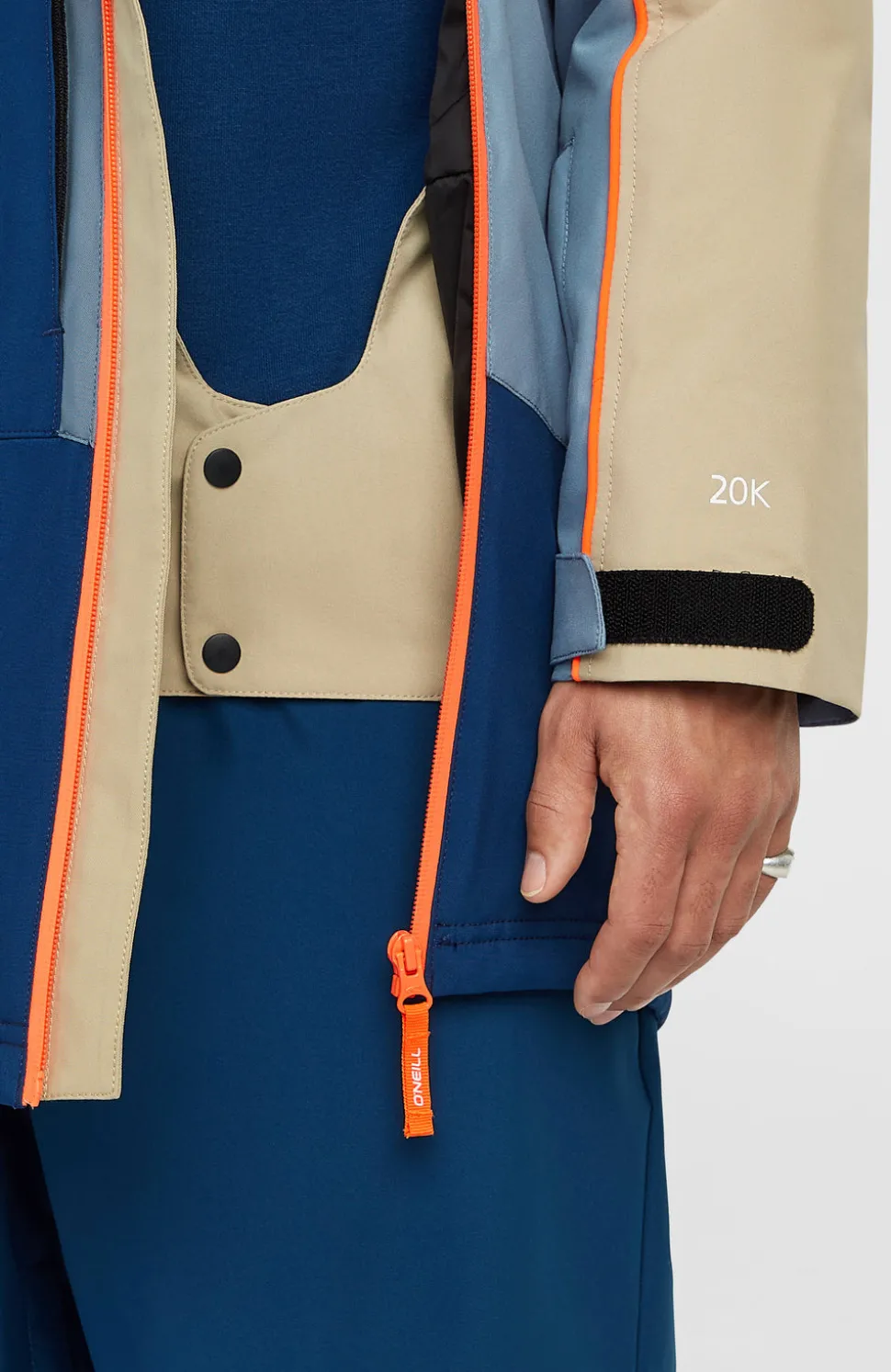 HerenFWC'Play Asymmetric wintersportjas| Beige Mix