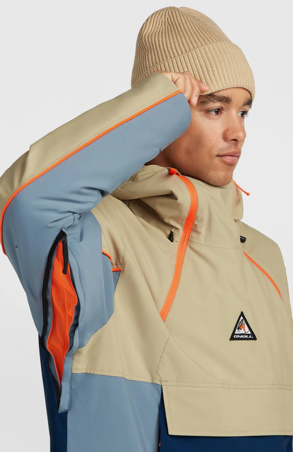HerenFWC'Play Asymmetric wintersportjas| Beige Mix