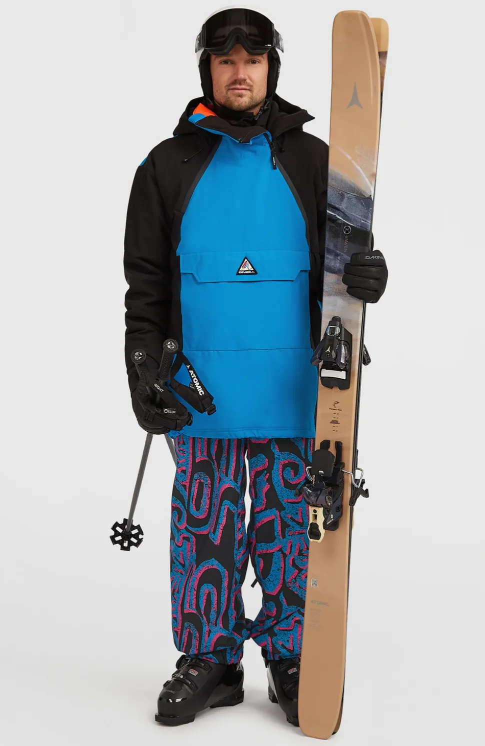 HerenFWC'Play Asymmetric wintersportjas| Blauw Mix