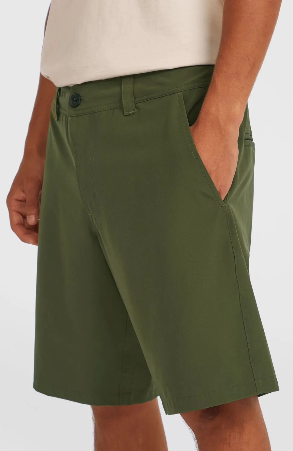 HerenHybrid Chino 19" short| Groen