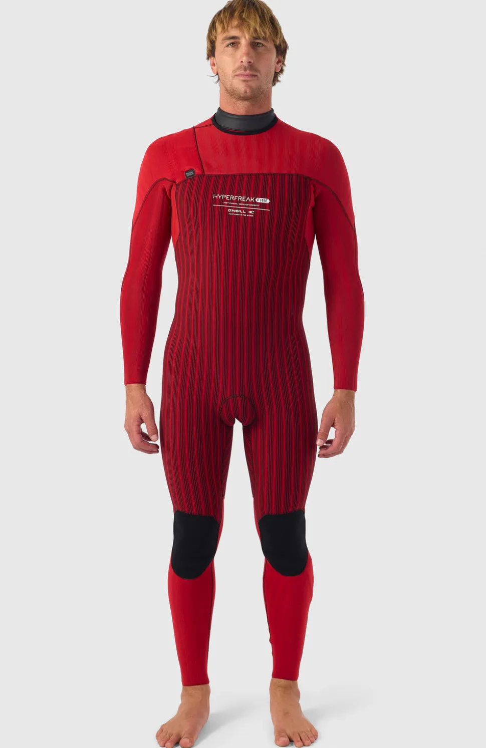 HerenHyperfreak Fire 4/3mm+ Chest Zip Full Wetsuit| Zwart