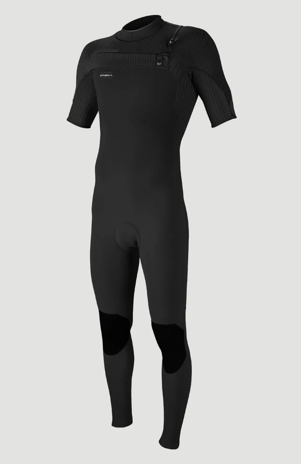 HerenHyperfreak 2mm Chest Zip Shortsleeve Full Wetsuit| Zwart