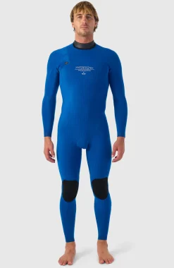 HerenHyperfreak Plus 4/3mm Chest Zip Full Wetsuit| Zwart