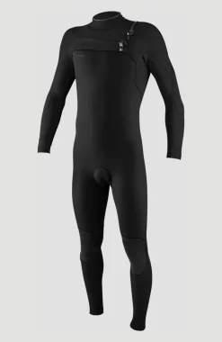 HerenHyperfreak Plus 4/3mm Chest Zip Full Wetsuit| Zwart