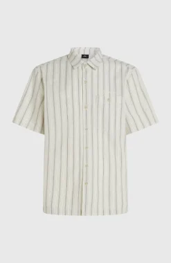 HerenJacquard Stripe overhemd| Beige