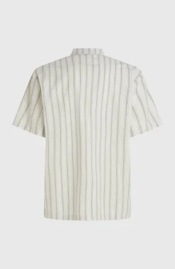 HerenJacquard Stripe overhemd| Beige