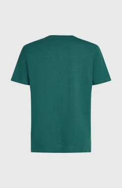 HerenMelange Chest-Print T-shirt| Groen