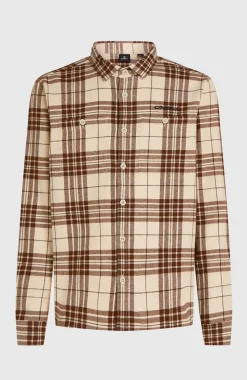HerenMust-Have flanellen overhemd| Beige