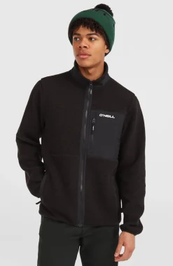 HerenMust-Have High-Pile fleecevest met volledige rits| Zwart