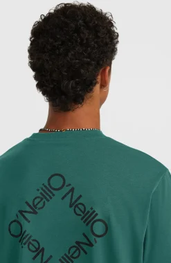 HerenO'Neill Hybrid Polygiene Back-Print T-shirt| Groen