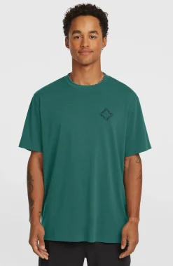 HerenO'Neill Hybrid Polygiene Back-Print T-shirt| Groen