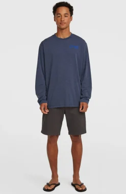 HerenO'Neill Hybrid Polygiene shirt met lange mouwen| Blauw